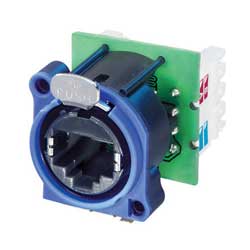 Panel Mount Receptacle, IDC 110 Terminals, XLR-A Cutout