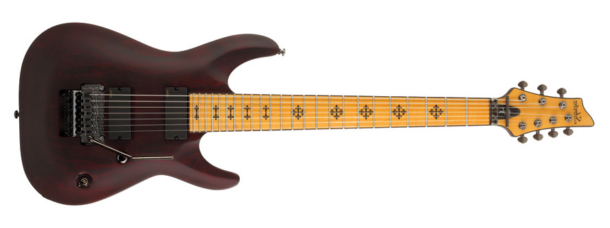 Signature Series Vampyre Red Satin 7-String Electric Guitar with Floyd Rose Bridge