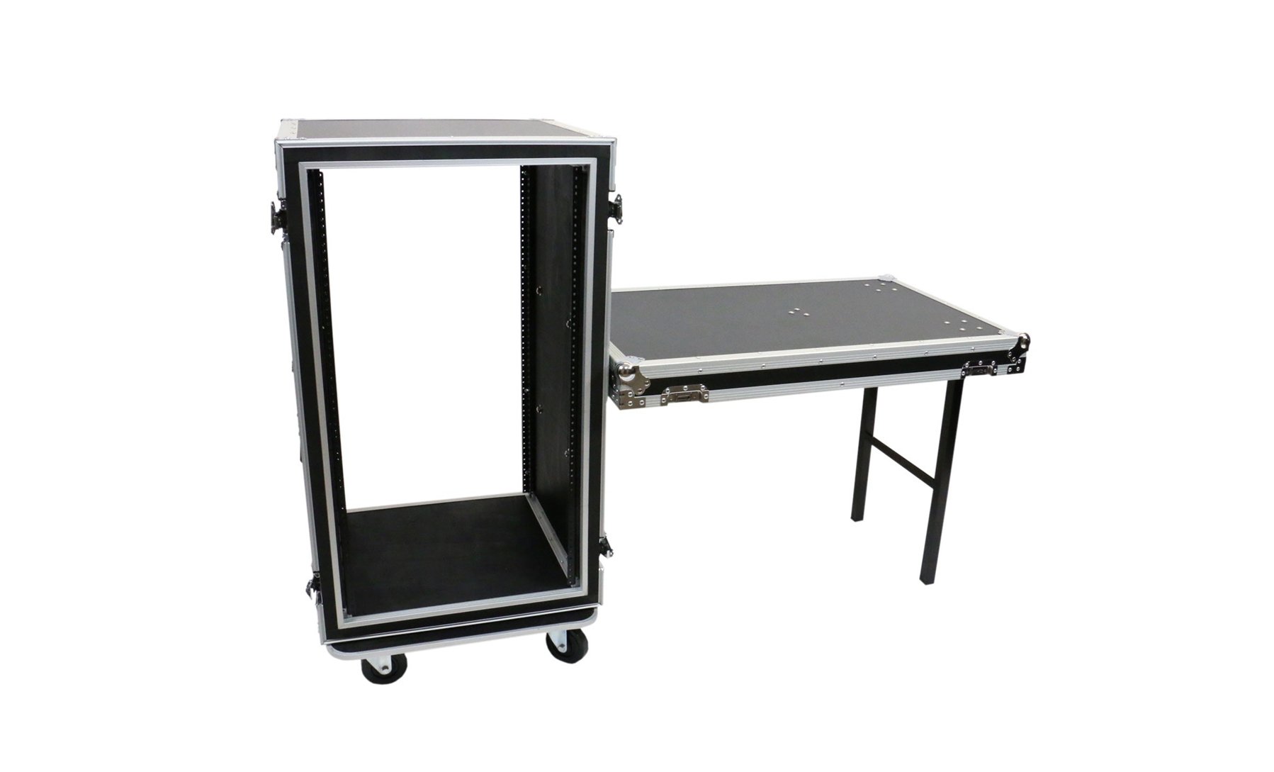 20-Space ATA Amp Rack with Casters & Standing Lid