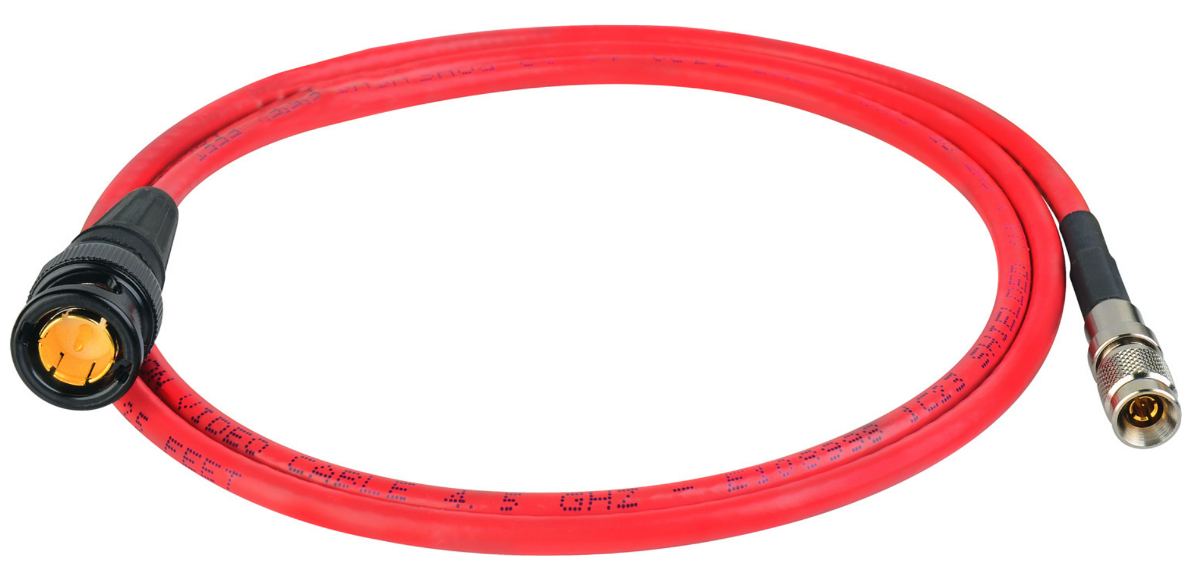 3' Laird Red One Camera 3G SDI DIN 1.0/2.3 to BNC Male Adapter Cable in Red