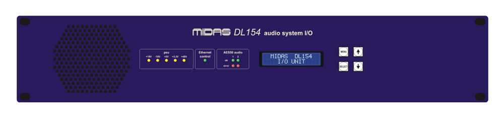 8-Input x 16-Output Stagebox with MIDAS Mic Preamps and Dual-Redundant AES50 Networking