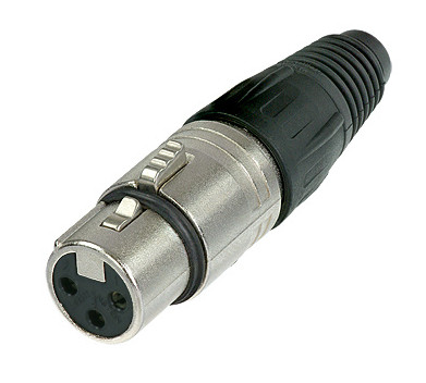 3-Pin Female XLR Connector in Nickel