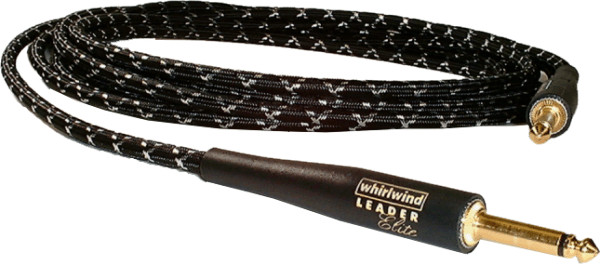 25' Leader Elite Instrument Cable in Black/Red