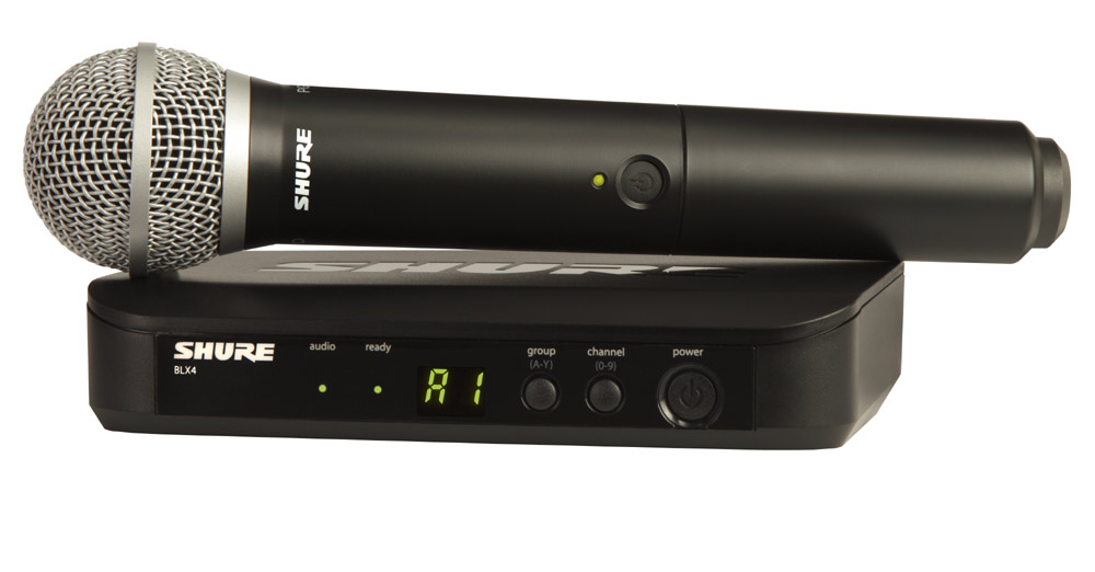 Wireless System with PG58 Handheld Microphone Transmitter & BLX2 Transmitter, 584-608 MHz