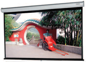 78" x 139" Model C Matte White HDTV Manual Wall Screen with Controlled Screen Return