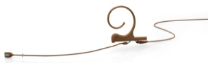 d:fine Single Ear Omnidirectional Microphone in Brown with 4-Pin Hirose for AudioTechnica with Medium Boom Length