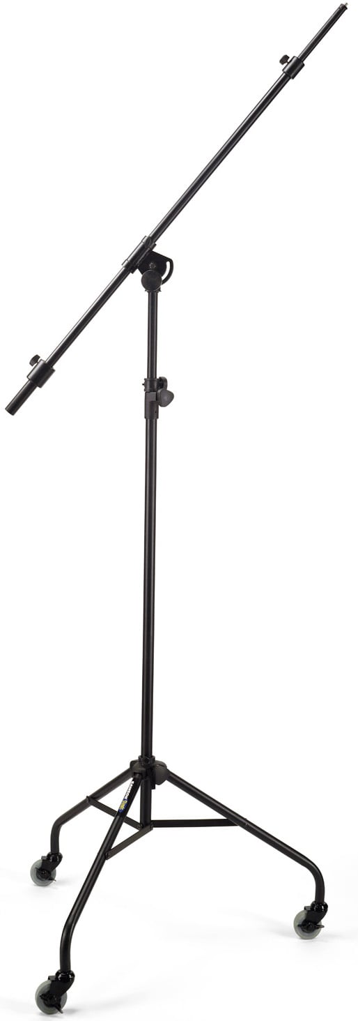 Studio Microphone Boom Stand with Collapsible Rolling Tripod Base
