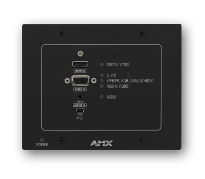 DXLink Multi-Format Wallplate Transmitter in Black