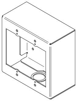 2-Gang Surface Mount Gang Box in Black