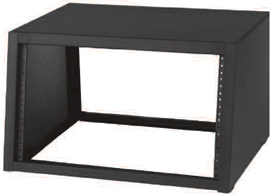 7RU Sloped DeskTop Rack in Black with 18" Depth