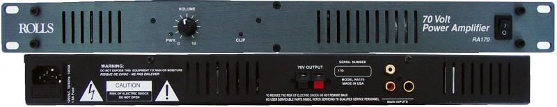 70 Watt 70V Rackmount Installation Power Amplifier