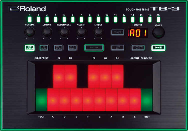 AIRA Touch Bassline Bass Synthesizer