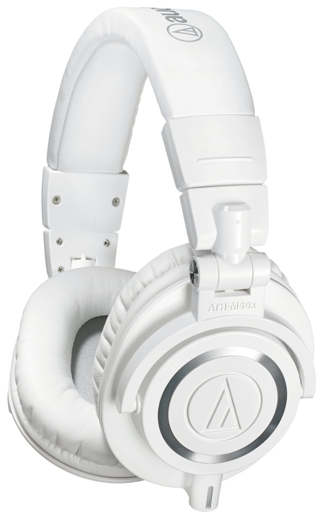 M Series Professional Closed Back Headphones in White with Detachable Cables