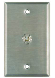 Single Gang Stainless Steel Wallplate with Switchcraft 11 1/4" Jack