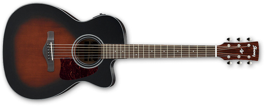 Dark Violin Sunburst High Gloss Artwood Series Left-Handed Dreadnought Cutaway Acoustic/Electric Guitar with AEQ-SP2 Preamp