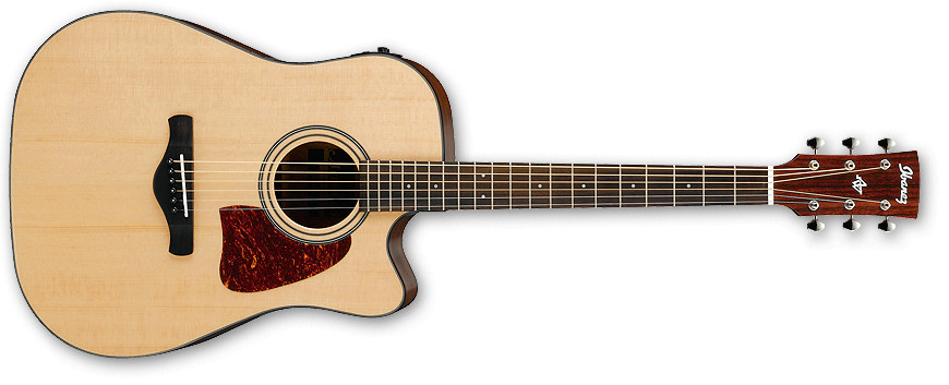 Natural High Gloss Artwood Series Dreadnought Cutaway Acoustic/Electric Guitar with AEQ-SP2 Preamp