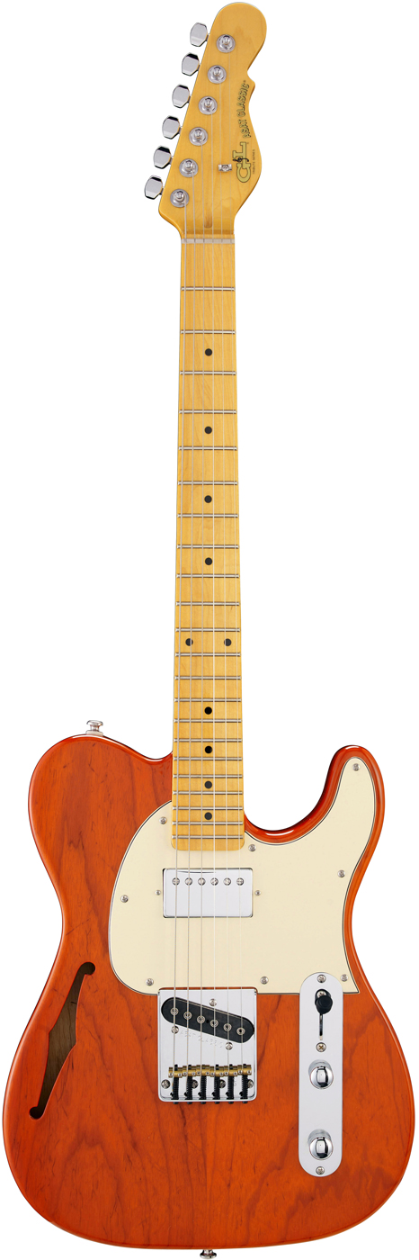 Clear Orange Tribute Series Semi-Hollowbody Electric Guitar