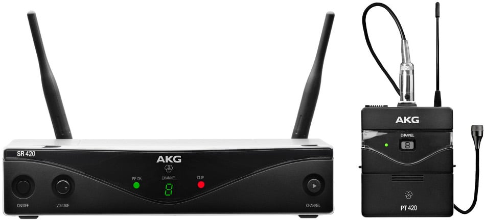 Multi-Channel Wireless Microphone System with C417L Lavalier