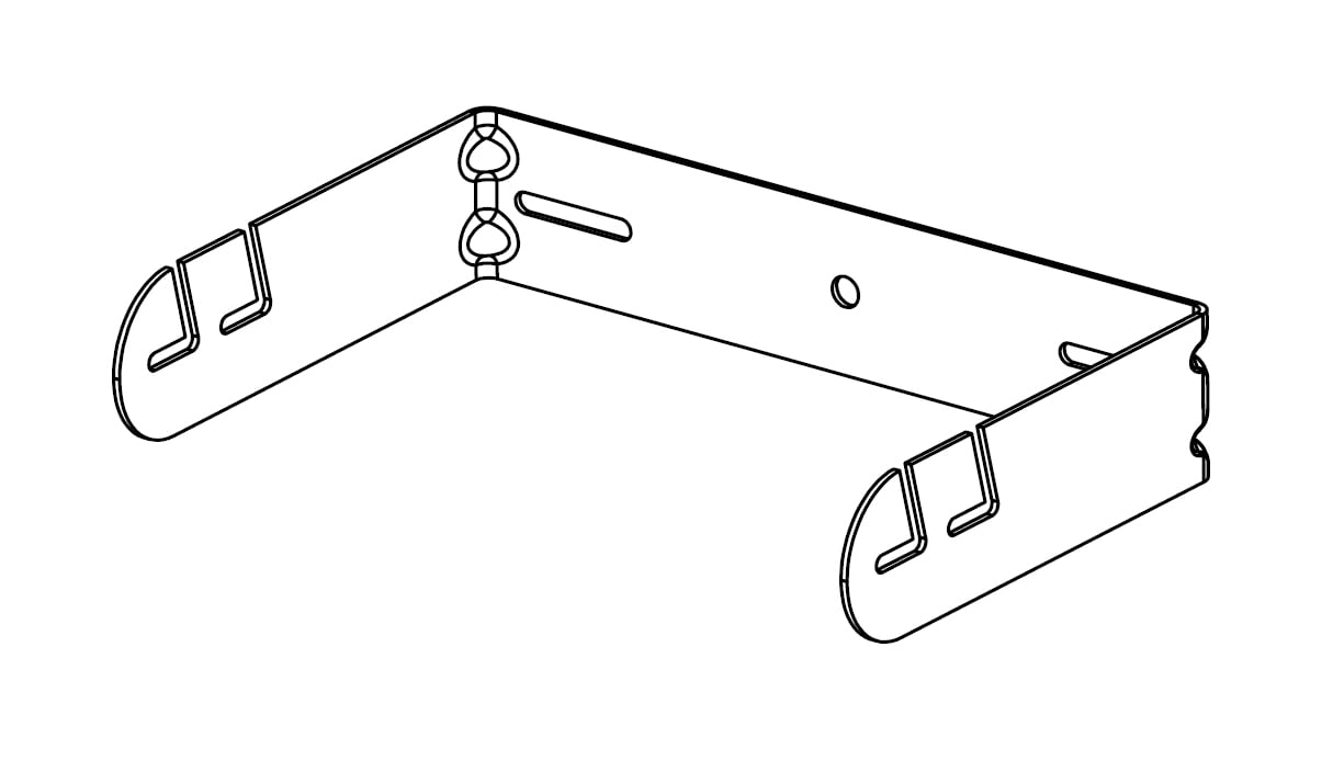 Wall-Mount U-Bracket for JF60z in Black