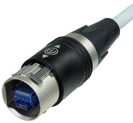 3M etherCON CAT6 Patch Cable with RJ45s and One Cable Plug Carrier End