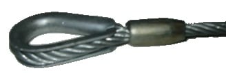 38" L x 3/16" Dia Pair of Wire Rope Sling Assemblies with SK-025 Shackles in Black