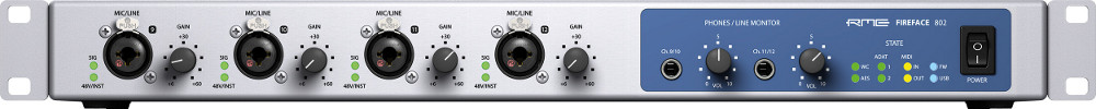 12-Input Rackmount FireWire Audio Interface