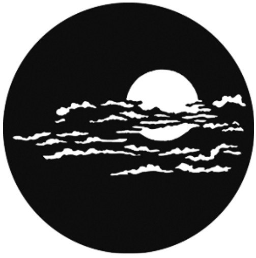 Steel GAM Gobo, "Moon with Clouds 1" Pattern