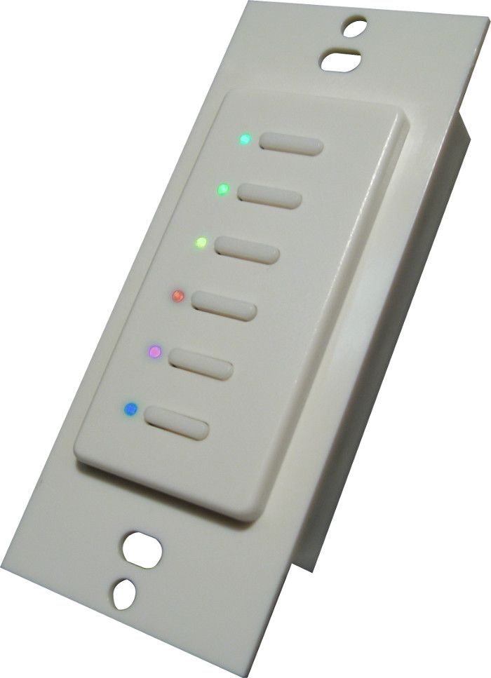 Ultra Series Digital 5-Wire 6 Button Station in White with RGB LED Indicators
