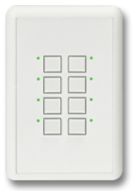 Mystique Series 2-Wire 2-Button Station in White with Red LED Indicators