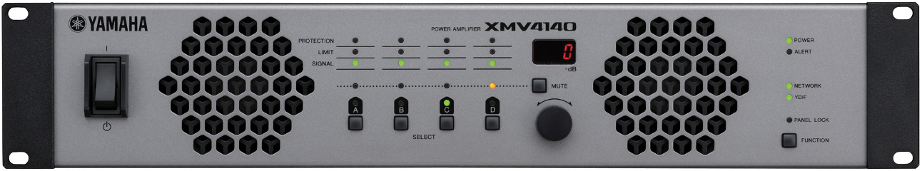 4 Channel 70V/4 Ohm/8 Ohm Power Amplifier with YDIF