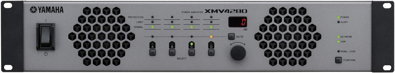 4 Channel 70V/4 Ohm/8 Ohm Power Amplifier with YDIF