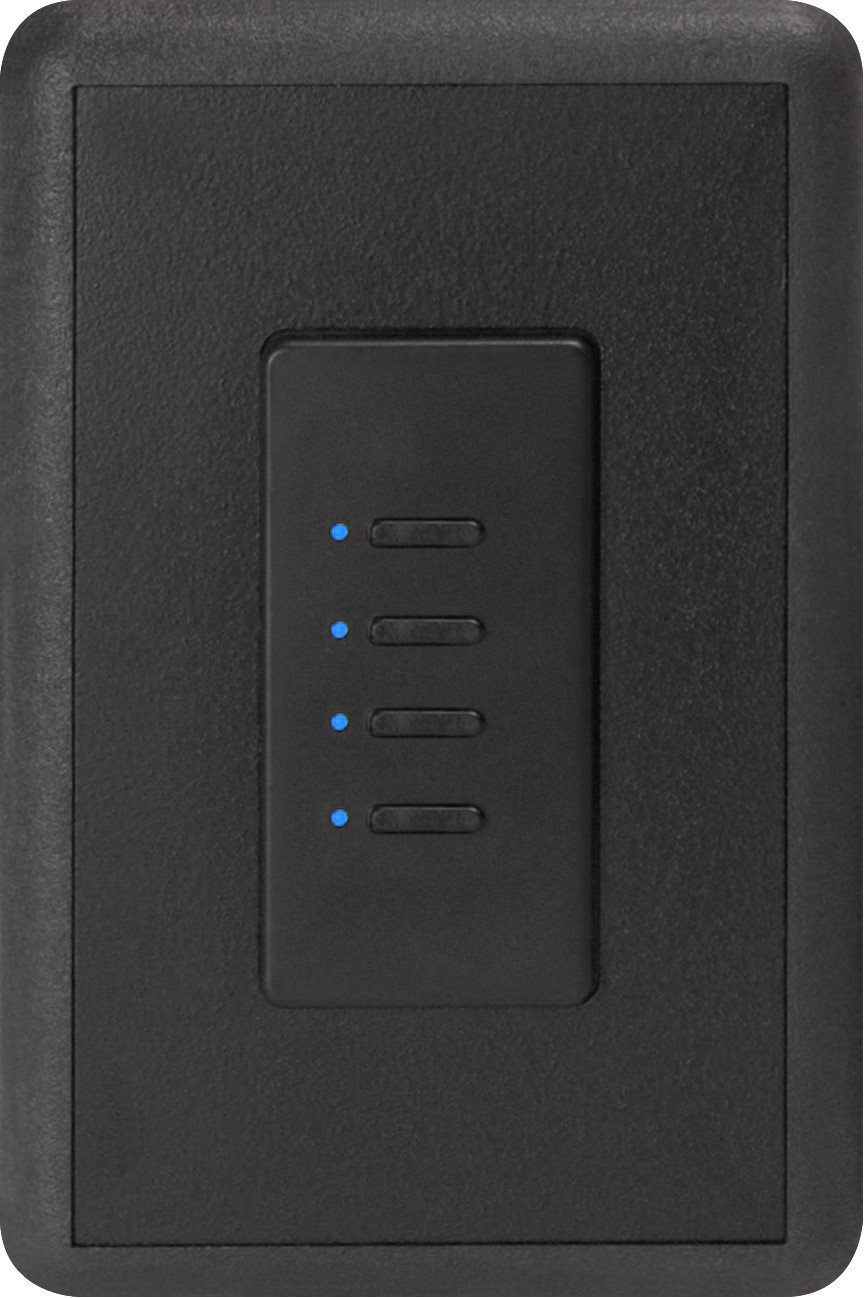 Ultra Series Digital 2-Wire 4 Button Station in Black withBlue LED Indicators