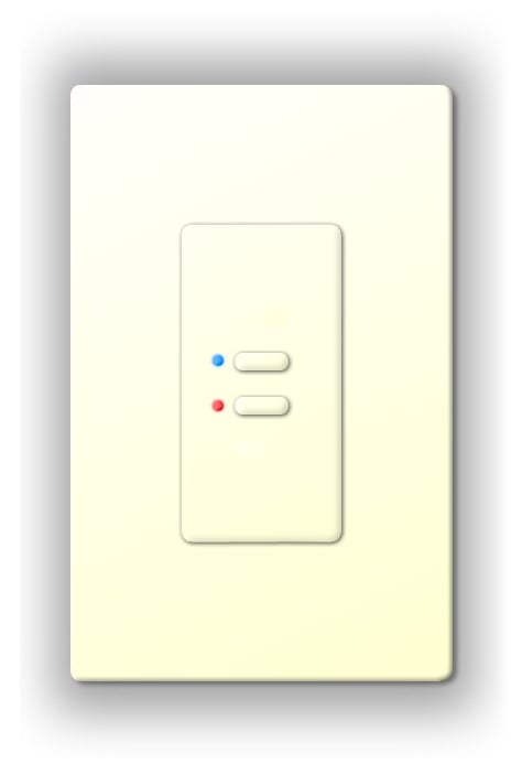 Ultra Series Digital 2-Wire 2 Button Station in White with RGB LED Indicators