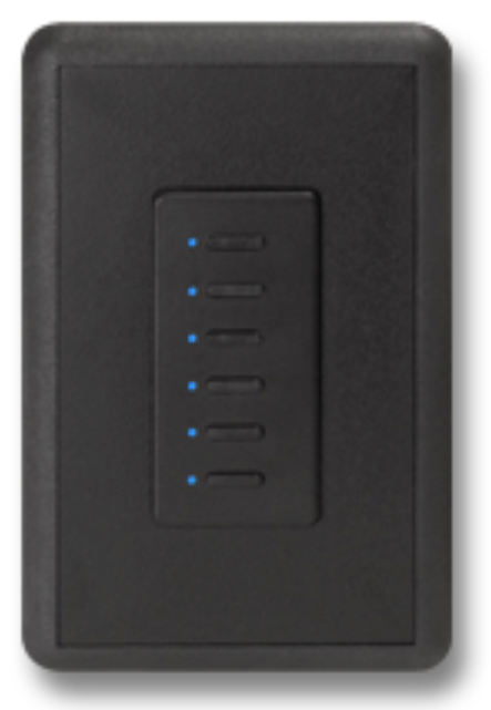 Mystique 5-Wire 8 Button Network Station in Black with RGB LED Indicators
