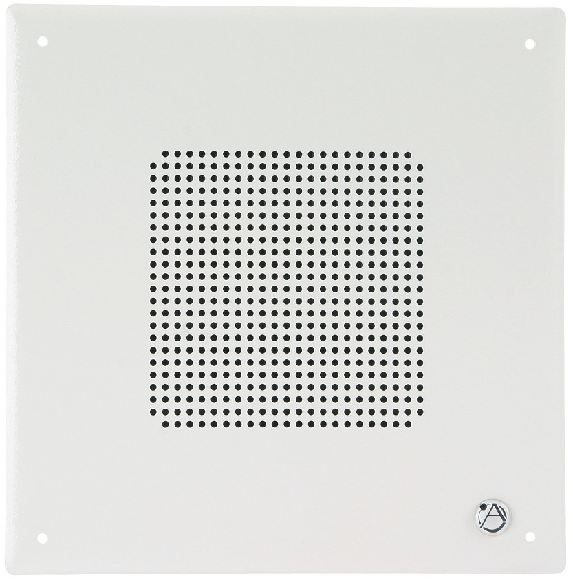 8" Square Ceiling Speaker with Vandal Resistant Baffle and 25V/70.74-4W Transformer