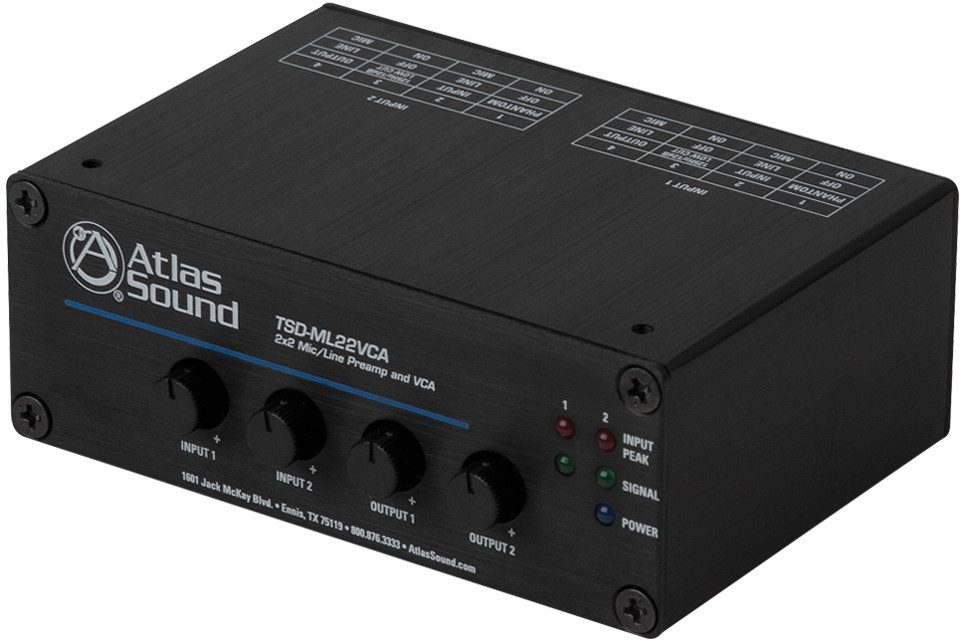 2x2 Microphone / Line Preamp and VCA