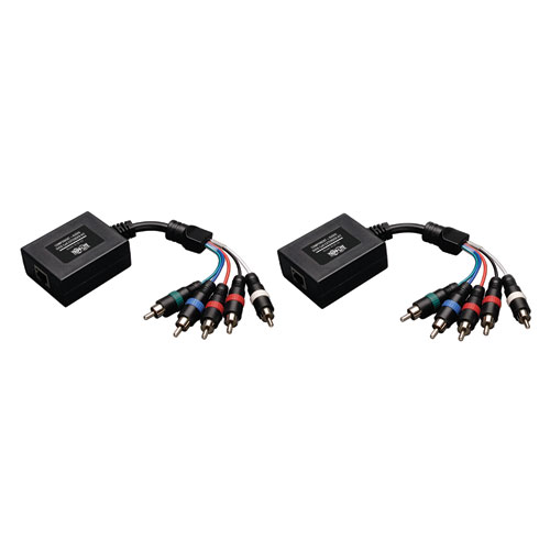 Component Video with Stereo Audio Extender over UTP Cat 5 / Cat 6 Transmitter and Receiver