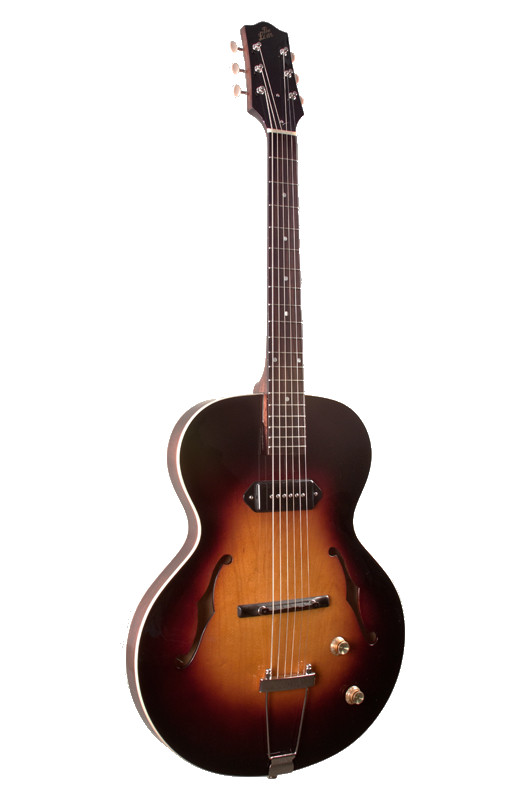 Vintage Sunburst Thinbody Archtop Electric/Acoustic Guitar