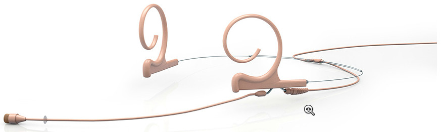d:fine Dual Ear Omnidirectional Headset Microphone with Short Boom and Mini-Jack connector