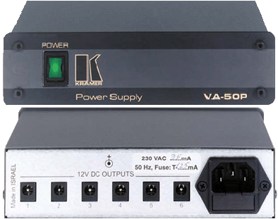6-Outlet 12VDC 600mA Universal Power Supply
