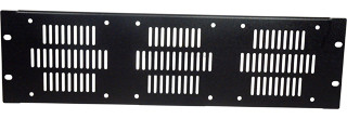 3U Vented Rack Panel with 3 Fan Spaces