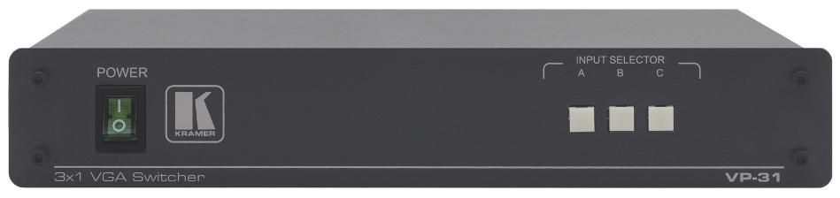 3x1 VGA Switcher with DB15 Connectors