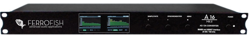 16 Channel AD/DA Converter with MADI and ADAT I/O