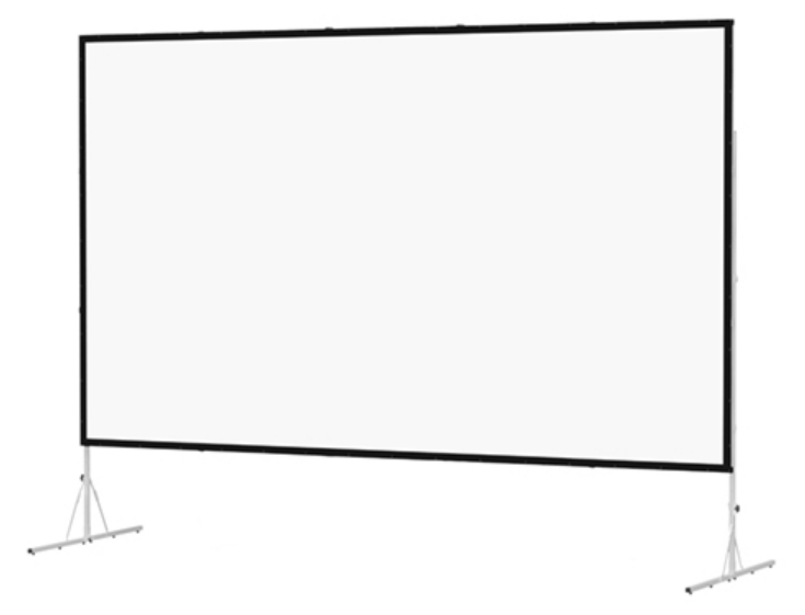 83" x 144" Fast-Fold Deluxe Screen System in HDTV Format with Black Frame