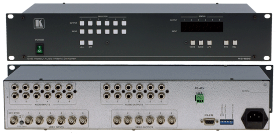 Composite Matrix 6x6, Stereo audio Switcher