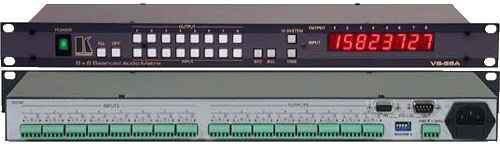 8x8 Balanced Stereo Audio Matrix Switcher