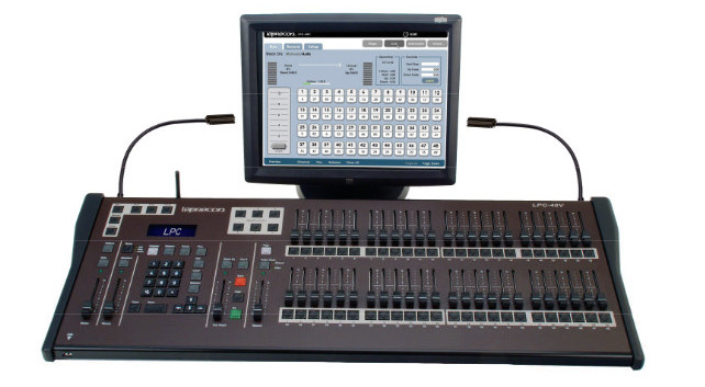 LPC Series 96-Channel Lighting Console with Encoders and 19" ELO Touch Screen Monitor