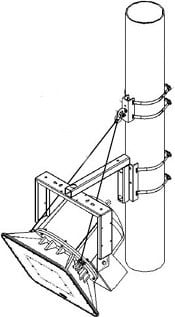 1 Pair of 38" Pole Mount Safety Cables for AH Series Stadium Horns with 2x Shackles, 2x Tie Wraps