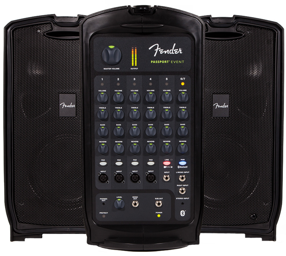 7 Channel 375 Watt Portable PA System with Bluetooth
