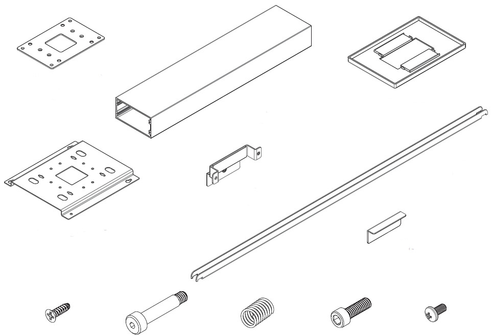 Ceiling Mount Kit with 12" Spanner for Beamforming Microphone Array